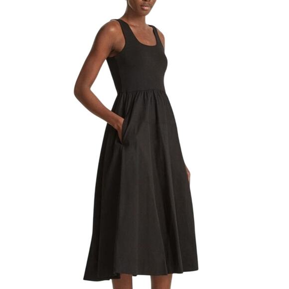 Everlane Dresses & Skirts - Everlane The Riviera Tank Midi Dress Black Sleeveless Scoop Neck Cotton Large
